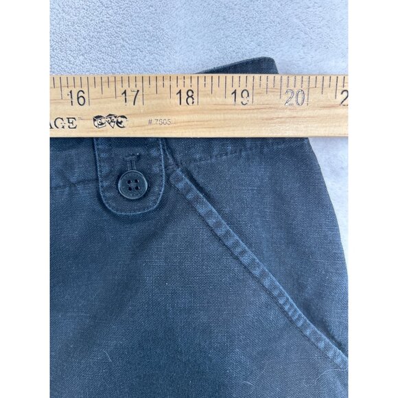 Lauren Ralph Lauren Shorts Womens Black 18W Plus Linen Blend Cargo - Picture 5 of 7